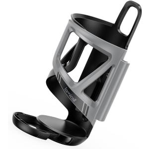 Lamicall Bike Water Bottle Holder - [Tracker Storage] [Adjustable Spring Design] Bike Cup Holder, Bicycle Drink Cage, Cycling Bike Water Bottle Cage with Screws Tool, for 2.28-3.39" Diameter Bottles (without bar clip)