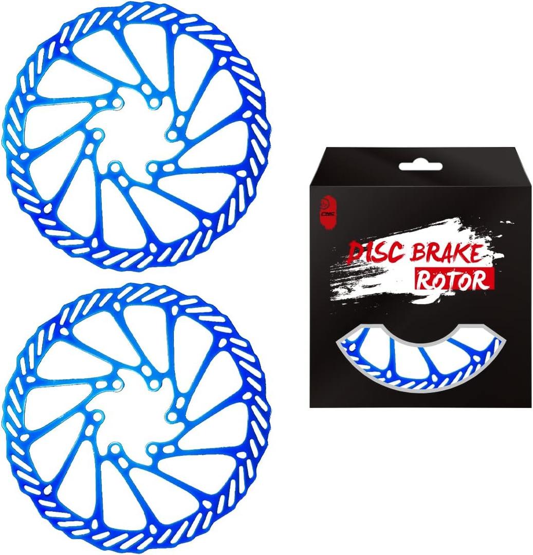 Chooee 160mm 180mm 203mm Bike Disc Brake Rotor 2PCS MTB Disc Rotor For Mountain BikeGold/Colour/Blue