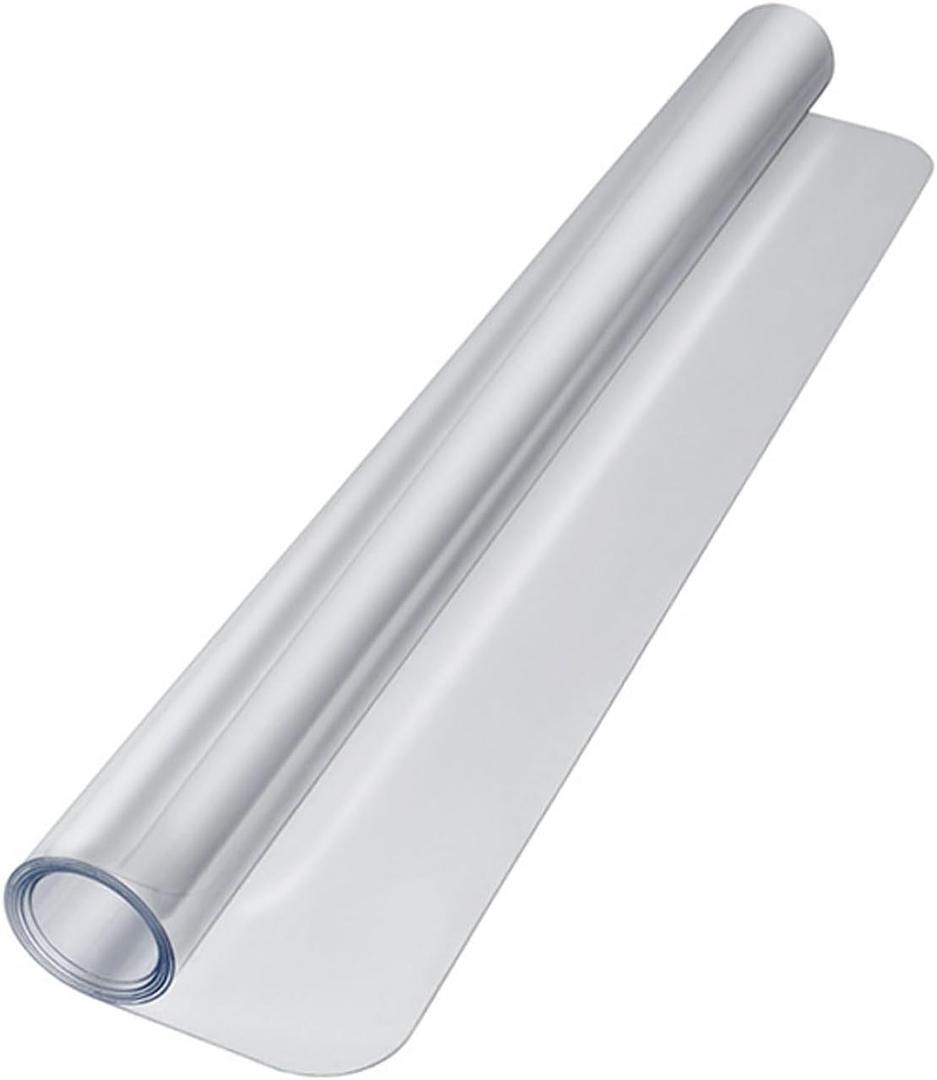 Transparent Table Protection Cover 29.5x59.1in, Thick Wipeable Pad, Transparent PVC Table Cloth, Plastic Wipe Clean Table Cloth, Tablecover Clear Waterproof (1mm)