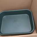 Extra Large Litter Box with High Sides 23.23" Lx16.54 Wx4.33 H, ABS Low Entry Senior Litter Pen Jumbo Pet Safe Litter Boxes Tray for Kittens to Senior Cat, Elderly and Fat Cat (Green)
