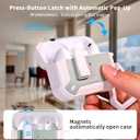 RFUNGUANGO AirPods Pro 3 Case, Compatible with Apple AirPods Pro 3rd Generation(2025) Protective Case with Phone Holder & Cleaning Kit, Magnetic Automatic Lock, Compatible with Magsafe, Mint Green
