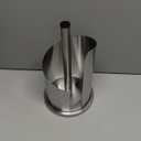 Stainless Steel Paper Towel Holder Countertop, Modern Spiral Cover Design,Weighted Base for Stability, Freestanding Easy One-Handed Operation for Kitchen Bathroom (Brushed Silver)