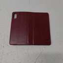 SUANPOT for iPhone XR 6.1 (Non XS 5.8",XS Max 6.7") Leather Wallet case with RFID Blocking Credit Card Holder Flip Folio Book Phone Cover Shockproof Pocket case for Apple XR for Men Women Wine Red