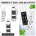 36 Pcs/18 Set Back to School Piano Music Gifts Bulk Lip Balm and Portable Lipstick Holder Keychian Thank You Gift for First of Year Welcome Back to School Party Favors(Piano Music)
