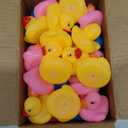 GADIEDIE50 Pack Multicolor Mini Rubber Ducky Float Ducks Baby Bath Toy, Great for Jeep Ducking, Shower, Birthday Party, Carnival Game Gift(1.6"x 1.5" x 1.2". 6 Colors)
