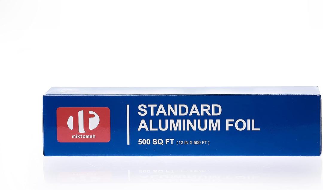 Standard Aluminum Foil 12" x 500 SQ FT for Grilling, BBQ, Cooking, Food Preservation & Storage, Commercial & Kitchen Use
