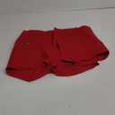 HTD Women's Denim Shorts Skorts Asymmetrical with Pockets (Medium, Red)