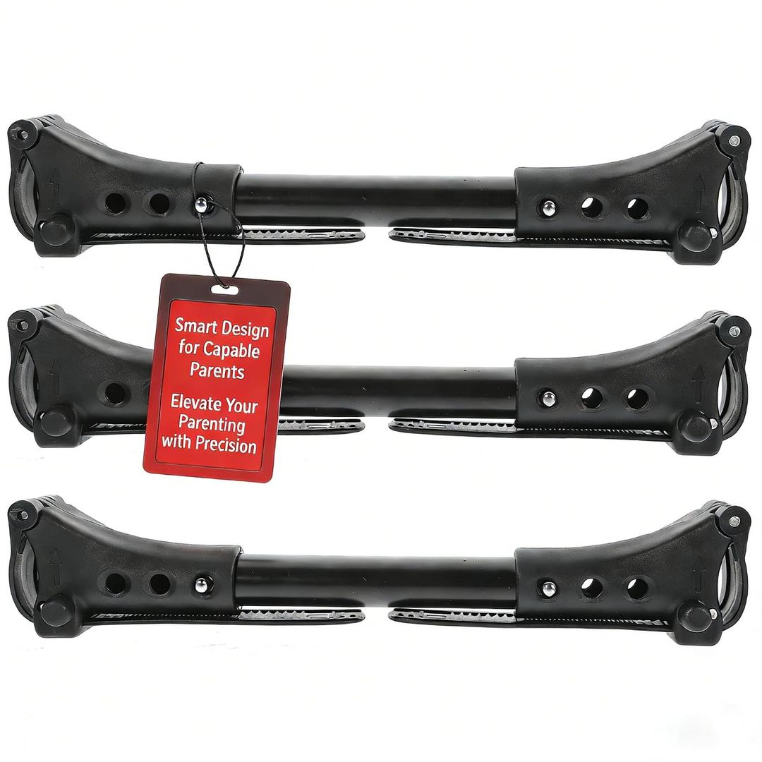 ibasenice 3pcs Stroller Cart Connector for Twins Car Gadgets Universal Pushchair Connector Universal Stroller Accessories Black, 7.9 x 1.8 x 1.6 inches
