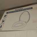 SAMODRA Raised Toilet Seat Riser, White, 3 Inch High Elevated Toilet Seat for Seniors, Soft Close, Easy Install & Clean (Elongated)