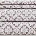 Flower Bed Sheets King Size,Deep Pocket King Sheet Sets Floral,Microfiber King Sheets Set Deep Pocket,Breathable & Cooling,Easy-Fit Soft,Boho Floral