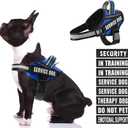 Dog Vest Harness and Patches Set, Animire in Training Service Dog Harness with 10 Dog Patches, Reflective Dog Vest with Handle for Dogs (Blue, Medium)
