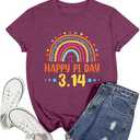 Pi Day Shirt Women Happy Pi Day 3.14 Shirts Math Teacher T-Shirt Pi Symbol Math Lover Tshirt Funny Mathematic Tee Top, Large