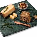 Marble Stone Cutting Board for Kitchen with Feet, 16x20 Inch, Green