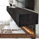 Fireplace Mantel Shelf, 72" Wooden Floating Shelf for Over Fireplace, Wall-Mounted Mantel Shelves, Decorative Mantels, Rustic Floating Mantels Shelves, Black