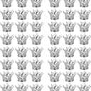 Yardwe Hollow Crown Wedding Candy Boxes Set 48Pcs Decorative Silver Candy Storage Packaging for Wedding Favors Birthday Parties Baby Showers Festival Celebrations 3.14X3.14X7.87In