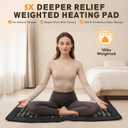 UTK Far Infrared Heating Pad for Back, 22x39 in, Jade, Tourmaline & Magnets