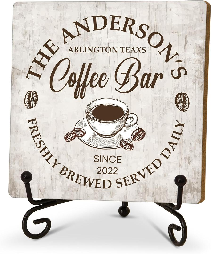 2 x Funny Office Desk Decor, Coffee Bar Accessories, Coffee Bar Wooden Sign, Birthday Christmas Inspirational Gifts for Women Men Family Friends, Cute Cool Desk Accessories for Home Office-D14 2 x Funny Office Desk Decor, Coffee Bar Accessories, Coffee Bar Wooden Sign, Birthday Christmas Inspirational Gifts for Women Men Family Friends, Cute Cool Desk Accessories for Home Office-D14