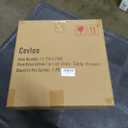 COVLON Drink Table, Carved Table Top Martini Table, Small Side Table, Weighted Base Pedestal Table for Living Room, Bedroom, Bathroom, Brown