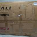 24"x32" Black Bathroom Medicine Cabinet Rounded Rectangle Mirror
