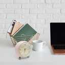 Rohome Vintage Small Alarm Clock with Night Light, Pink, Quartz Movement, Battery Operated, Non-Ticking, Decorative, for Bedside Table, Desk, Kitchen, Bedroom