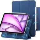 ESR for iPad Air 13 Inch Case M3/M2 (2025/2024), iPad Pro 12.9 6th/5th/4th Gen, Powerful Magnetic Attachment, Slim Trifold Stand Case, Supports Pencil Pro & Pencil (USB-C), Rebound Series, Dark Blue