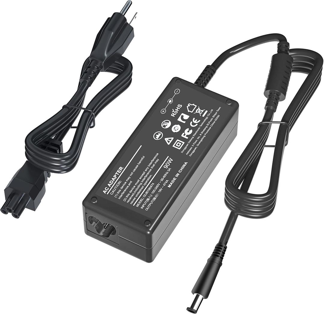 Cable de alimentacin adaptador de CA de 90 W 65 W para escritorio HP todo en uno de 20 pulgadas, 22 pulgadas, 24 pulgadas, 24-DD 24-DF 24-DP 24-CB 22-DD DF:24-dd0210 dd0010 24-df0040 22-df0003w