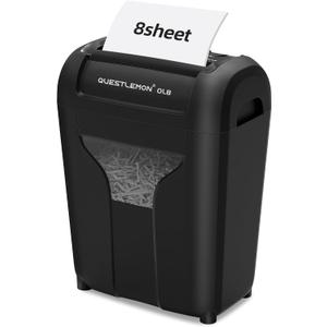 8-Sheet Paper Shredder for Home, Quiet Cross Cut Shredders, P-4 Ultra Security, 4 Gal Bin, Shred Quietly for Shred for Credit Card, Mail, Staples, <58 dB(OL8)
