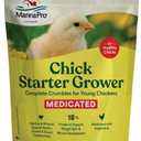 Manna Pro Medicated Chick Starter Grower Feed, Dried High Protein Chicken Food Crumbles with Amprolium for Coccidiosis Prevention, Complete Chicken Feed for Baby Chicks, 5 lb Bag