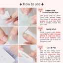 GelMala Semi Cured Gel Nail Strips Blue, Long-Lasting, Easy to Apply&Remove Nail Stickers Semi Cured,Easy for begginners (Aqua de Vida)