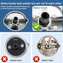 Fetechmate WB03T10325 Heavy Metal Knobs Compatible with G.E Cooktop Burner Stove Control Knobs Replace 2691864 AP5690210 PS3510510 EAP3510510 (5 Pack)