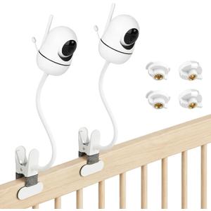 2Pcs 15.7in Baby 360Flexible Monitor Mount Compatible for HelloBaby HB6560/ HB6550/ HB65/ HB40/ HB6339/ HB66/ HB6550 Pro, with 1/4 Screw Base, Without Tools or Wall Damage