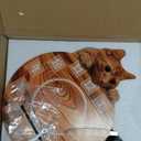 Cat Clock with Moving Tail, Cat Pendulum Swinging Wall Clock Silent Non Ticking Battery Operated Easy to Assemble Creative DIY Clock for Living Room Bedroom Kitty Lovers