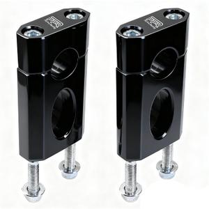 Handlebar Risers, 7/8" 22 mm Handlebar Mount Clamp Risers Replacement for Coleman BT200X CT200U-EX MB200 50 70 125cc XR/CRF Dirt Pit Bike (Black)