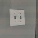 Toggle Light Switch Wall Plate Cover Double Switch Plate 2-Gang Decor Electrical Switch Faceplate, White (4-Pack)