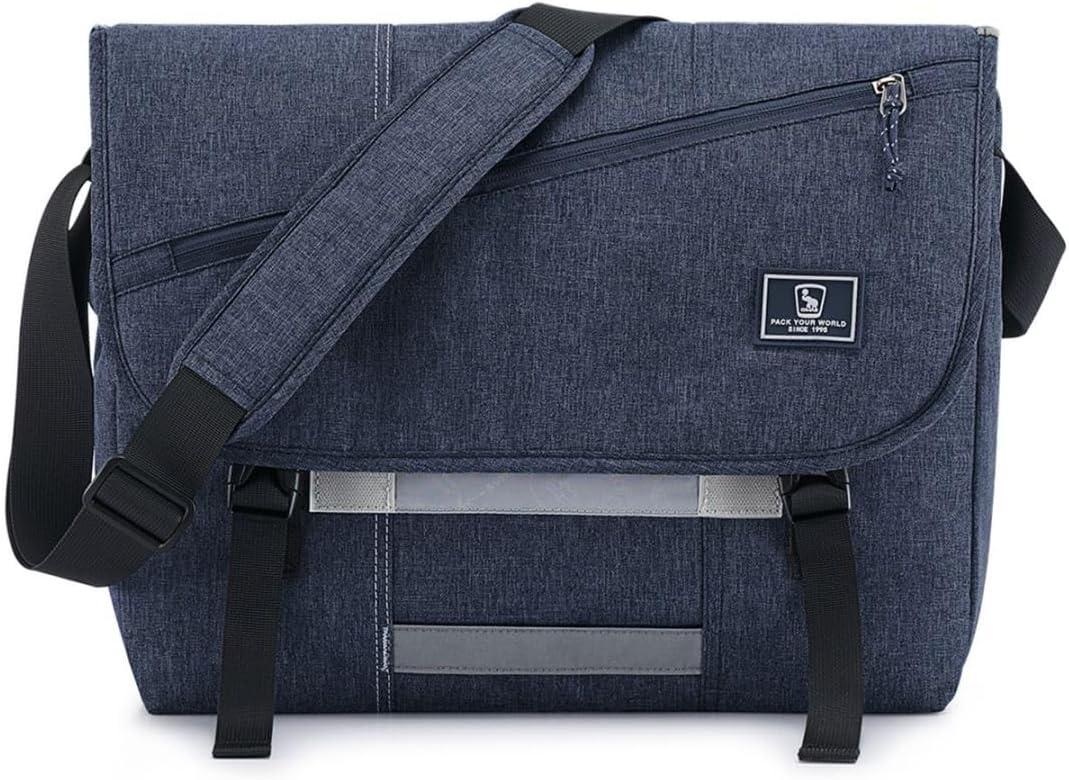OIWAS Messenger Bag for Men, 15.6 Inch Laptop Crossbody Bags Women Casual Satchel Shoulder Bag College Travel Office Briefcase (Blue)