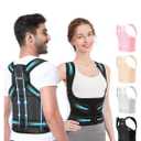 Fit Geno Back Brace Posture Corrector for Women and Men, Shoulder Straightener, Adjustable Full Back Support, Upper and Lower Back Pain Relief - Scoliosis, Hunchback, Hump, Thoracic, Spine Corrector