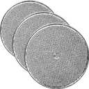 (3-Pack) Calvana 9-1/2" Round x 3/32" Aluminum Grease Filters with Center Hole, Range Hood Filter, Kitchen Exhaust Fan Filters Replacement