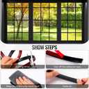 59 Ft Window Grille Inserts Grid Kit, Self-Adhesive Peel and Stick Trim Molding Window Trim Molding Grids, DIY Crown Molding Peel & Stick for Tile Edge Trim, Windows Door Frames(2 Black)