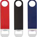 3 Pack Bottle Openers,Beer Bottle Openers, Speed Openers, Stainless Steel Flat Bottle Opener with Exquisite Packaging, for Kitchen, Bar or Restaurant 7 inches Red, Black, Blue