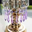 HDCRYSTALGIFTS Purple Chandelier Icicle Drop Prisms Crystal 55mm, Pack of 25