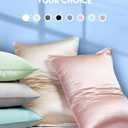 Mulberry Silk Pillowcase for Hair and Skin, SGMSILK 22 Momme Natural Silk Pillow Cases with Zipper, 6A Soft and Smooth Single Sided Pure Silk Pillow Cover (White, King 20"x36")