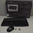 Ergonomic Wireless Keyboard and Mouse Combo, 30dB Quiet Full Size Keyboard Set with Wave Keys & Soft Palm Rest, Dual-System Switch for Windows/Mac, Ideal for Business Teams Home Office Sablute (Black)