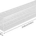 Gatuida Pen and Crayon Holder, 24-Slot Clear Plastic Pen Display Stand Makeup Brush Rack Organizer Desktop Storage for Home and Office, 9.44 x 1.96 x 2.16 Inches (Transparent)