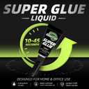 3 x Super Glue Liquid for Plastic, Wood, Leather, Jewelry, Paper, 2610 PSI Strength All Purpose Single-Use Mini CA Adhesive for Small Household Repairs, Quick Fixes - 4 x 1g