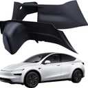 for 2025 Tesla Model Y Juniper Rear Trunk Side Full Protective Cover Pads Anti-Scratch Mats 5 Seat Trunk Side Guard Panel Protectors for Juniper Refresh Accessories TPE Leather Velcro Stick