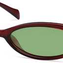 VANLINKER Polarized Retro Oval Sunglasses for Women Small Chic 90s Vintage Style Trendy Slim Narrow Y2k Sunnies VL9873