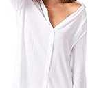 TOUSYEA Sleep Shirts for Women Button Down Shirts Long Sleeve Sleepwear Swimsuit Cover Ups Soft Pajama Tops Smal