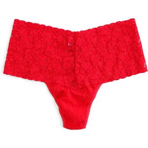 Hanky Panky Women's Signature Lace Retro Thong Red Thongs One Size