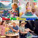 Music Animals Theme Magnetic Building Blocks Travel Toys Set with Portable Metal Tin for Kids Boys & Girls Ages 3+, 35PCS STEM Learning Magnetic Cubes for Toddlers 3-5,Birthday Gifts, Classroom Prizes