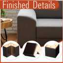 Geelin 8 Pack Solid Wood Legs for Furniture 4 Inch Height L Shaped Bed Risers Heavy Duty Sofa Feet Table Legs Furniture Bed Lifters for Dresser Cabinet Chair Couch Cupboard, Easy Adjustment
